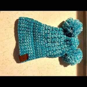 CC 2 ear Pom Pom Beanie Skully